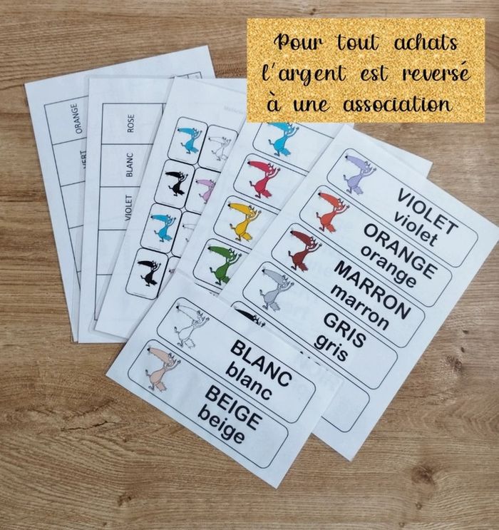 ⭐ Lot de 6 feuilles les couleurs les plastifier #emyfleury_cartes