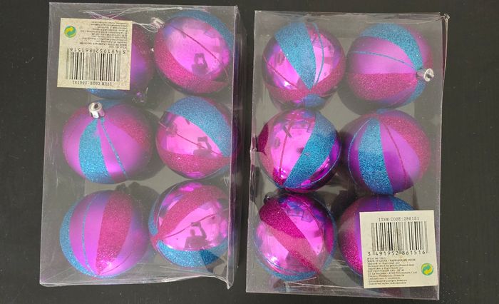 Lot de 12 boules de Noël