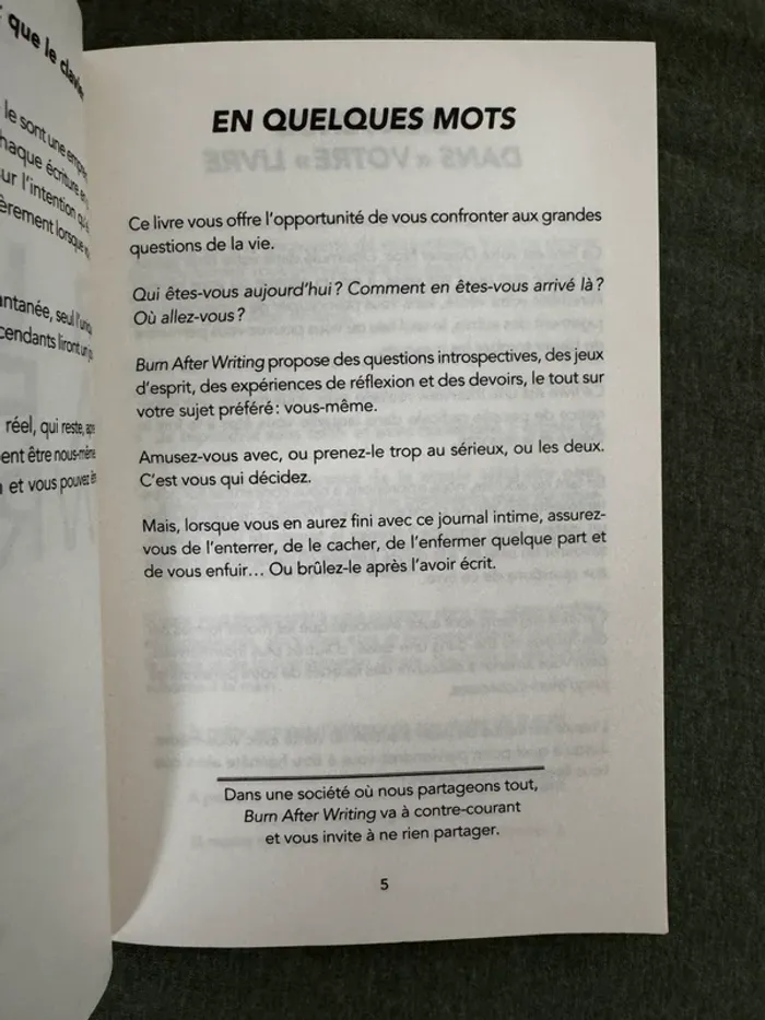 Livre Burn after writing - photo numéro 4