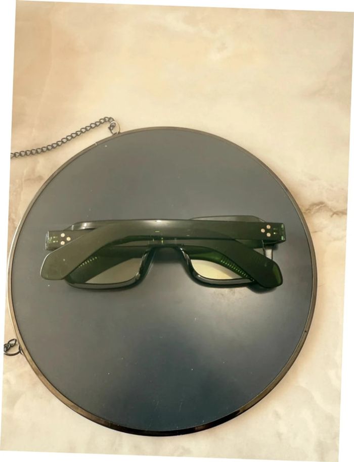 Lunette de soleil carrée verte - photo numéro 2
