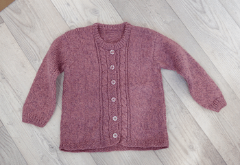 Gilet laine 9 - 10 ans, fait main 