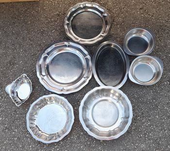 Lot de plat inox