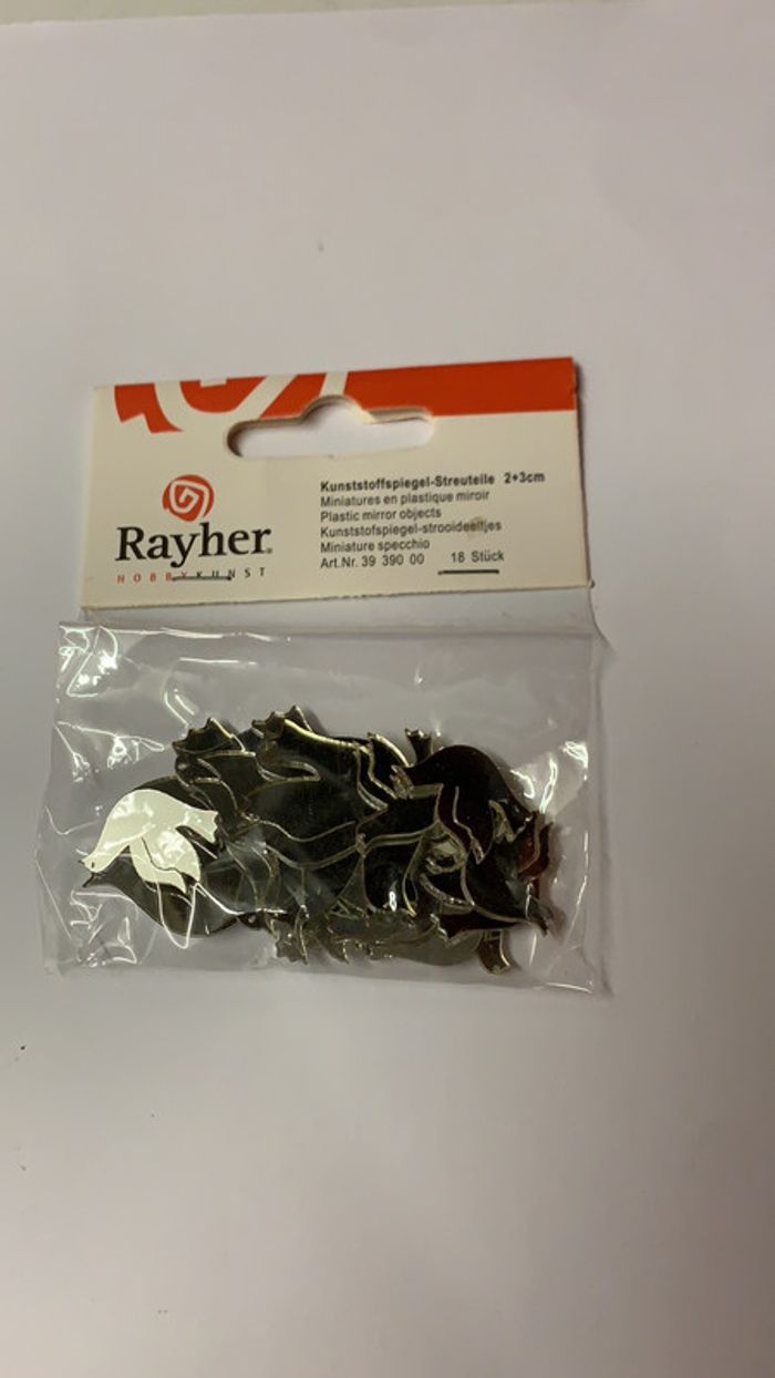 Rayher miniatures en plastique miroir scrapbooking