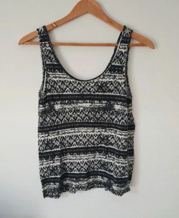 Debardeur noir et blancs avec motifs