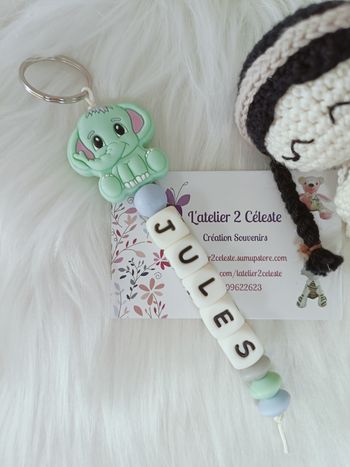 Porte-Clés en silicone Eléphant