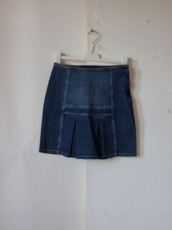 Jupe en jeans Pastille menthe 