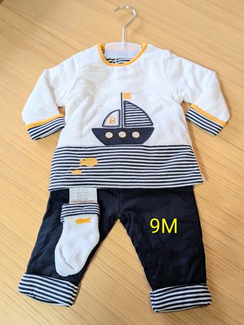 Ens hiver 3pieces Petit Marin 9M