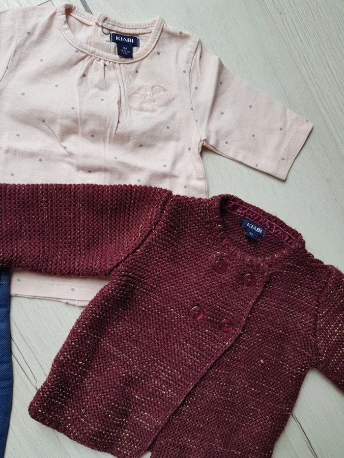 Ensemble 4 pièces hiver fille 1 mois kiabi sergent major - photo numéro 3