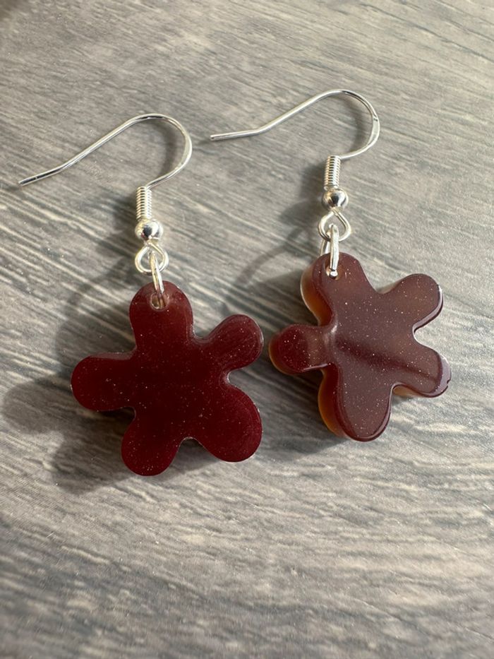 Boucles d'oreilles fleurs - photo numéro 5