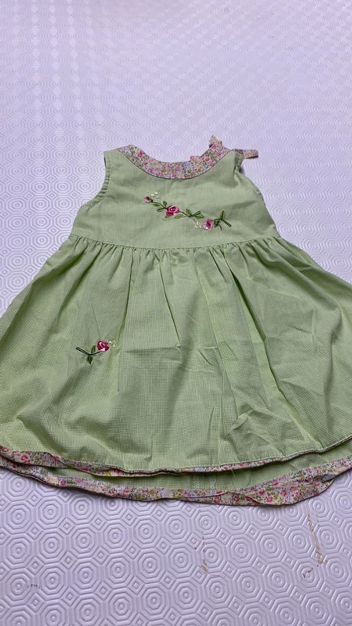 Robe vichy verte