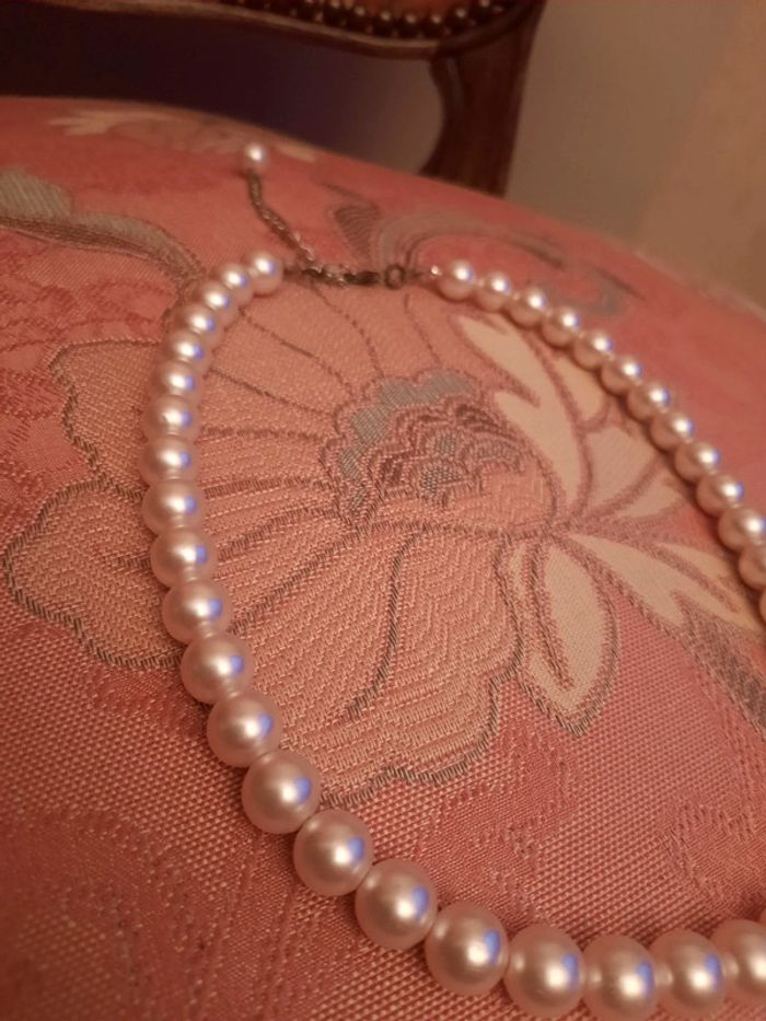 Collier perles nacrées rosées - photo numéro 3