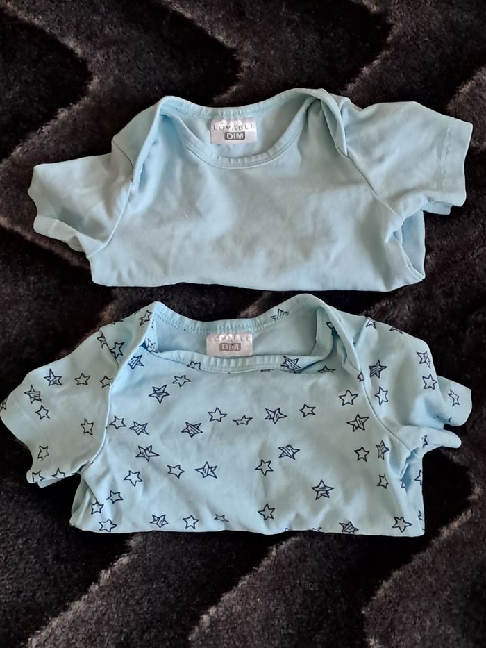 Lot 2 bodies MC bébé garçon 68cm