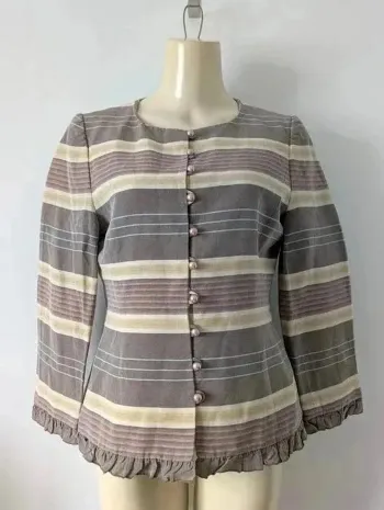 Veste chic en lin - Platine - taille 36 - made in France