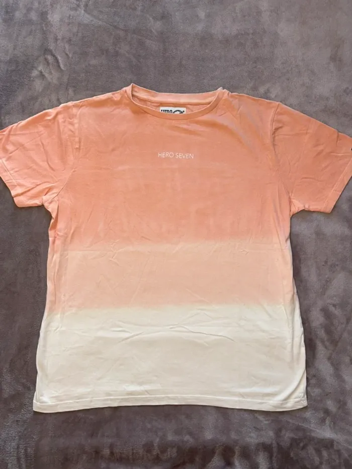 T-shirt homme Hero Seven taille S orange en très bon état - photo numéro 2