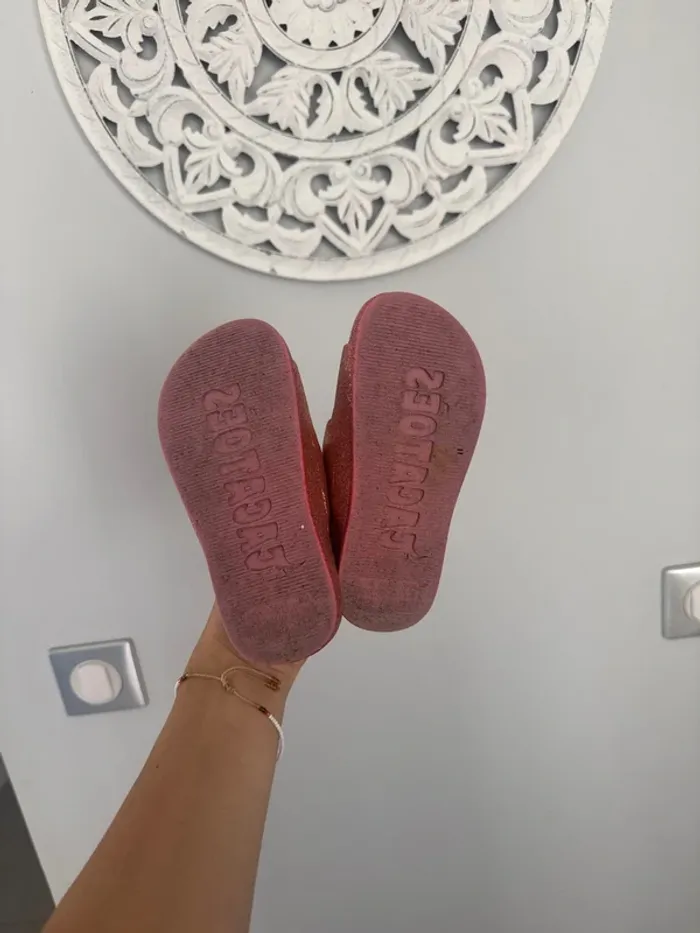 Chaussures Cacatoès fille rose à paillettes – Pointure 27/28 - photo numéro 2