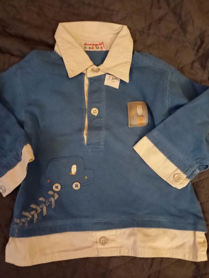 Tee shirt  col chemise 1 an