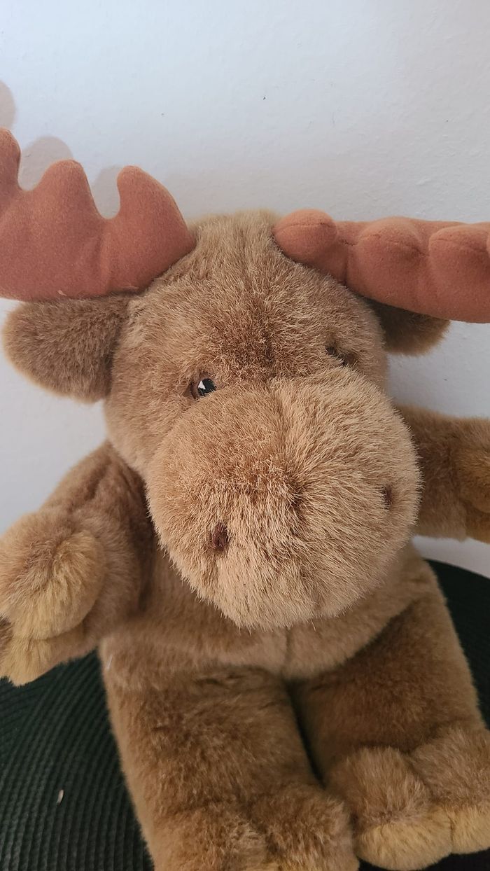 Doudou peluche cerf élan renne beige 35 cm Ikea - photo numéro 3