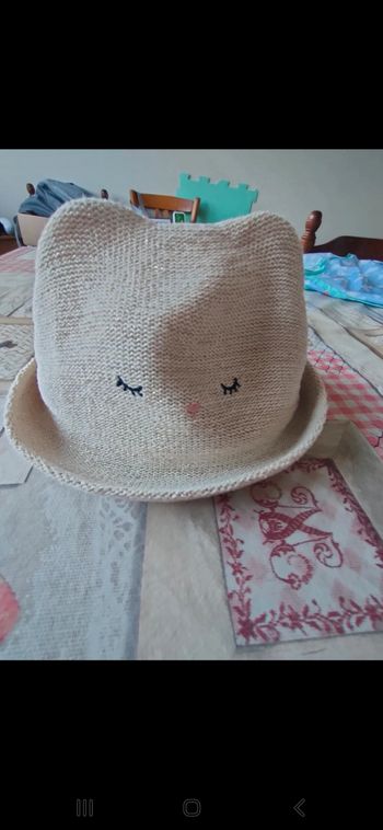 Chapeau paille rigolo t47