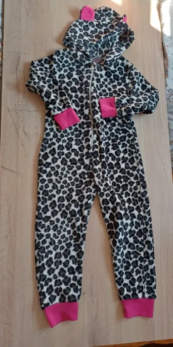 Combinaison pyjama velours léopard 🐆