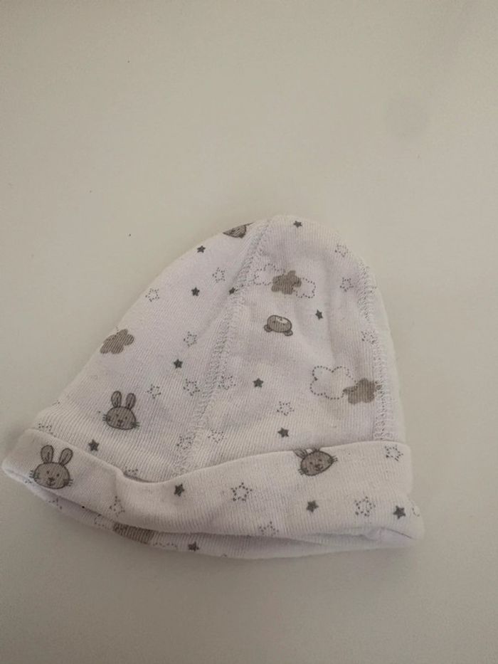 Bonnet blanc lapin