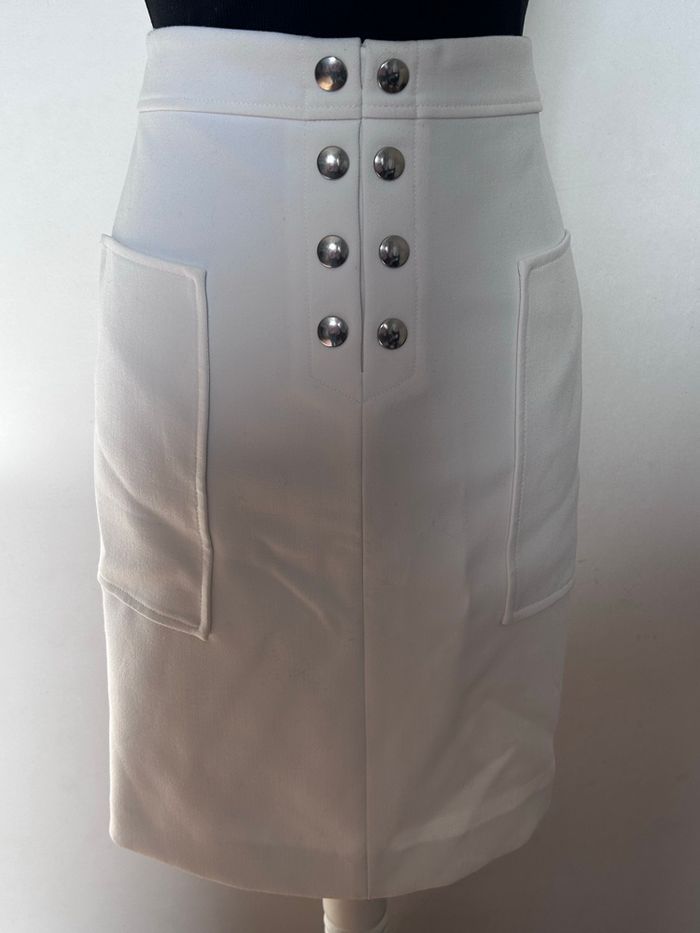 Jupe blanche taille haute Caroll – T42 - photo numéro 5