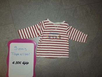 pull tape à l'oeil taille 9 mois
