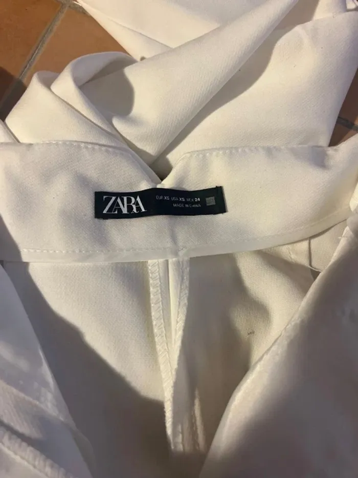 Pantalon chic blanc - neuf - Zara - taille XS - photo numéro 2