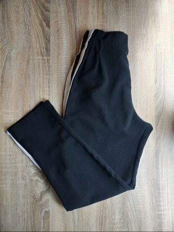 Pantalon léger d'été noir et blanc 36 femme