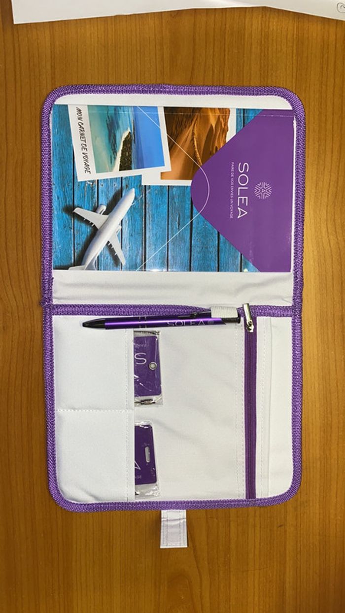 Carnet de voyage blanc et violet - photo numéro 2