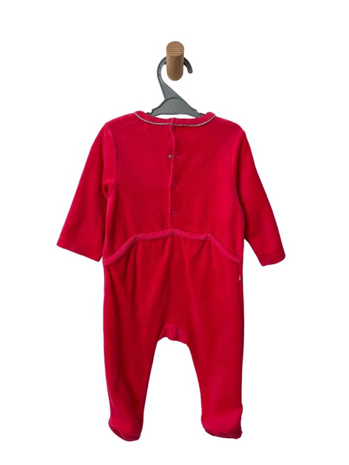 Pyjama velours fuchsia (hibou) - Obaïbi 12 mois (74cm) - photo numéro 3