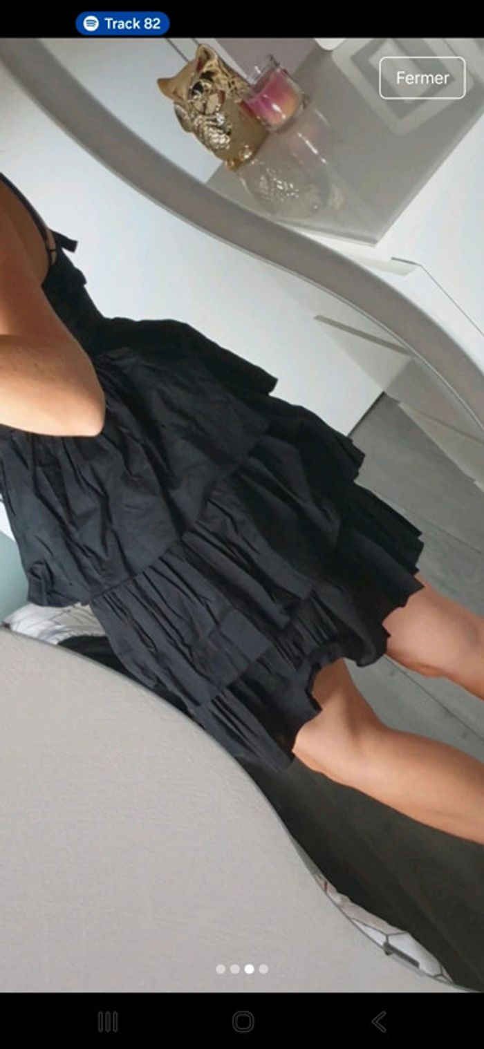 Robe à volants  naf-naf noire 36 s - photo numéro 3