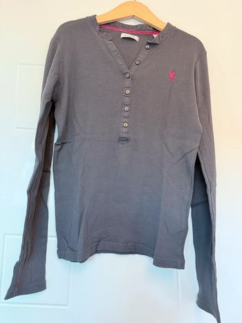 Tee-shirts rainuré Okaidi gris en 12ans