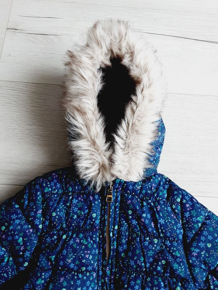 Vêtement bébé fille manteau veste blouson à fleurs C&A 9 mois - photo numéro 3