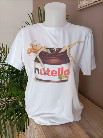 T-shirt blanc Nutella