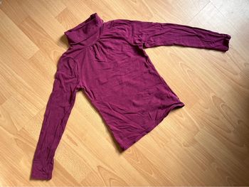 Joli haut/sous-pull à col roulé ML violet Okaïdi T. 10 ans/138 cm fille TBE