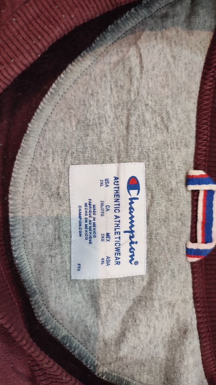 Vêtement Homme Sweatshirts Sweats pull bordeaux Champion taille XXL 2XL #Retrostreet - photo numéro 2