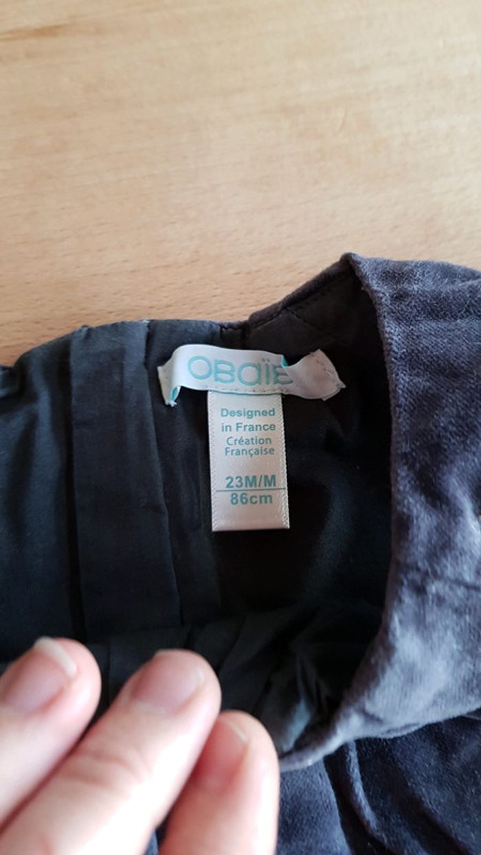 Robe velours grise 23 mois - photo numéro 4
