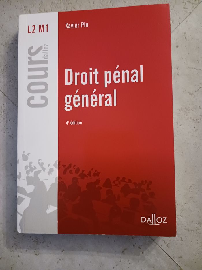 livre droit pénal général 4e édition Dalloz