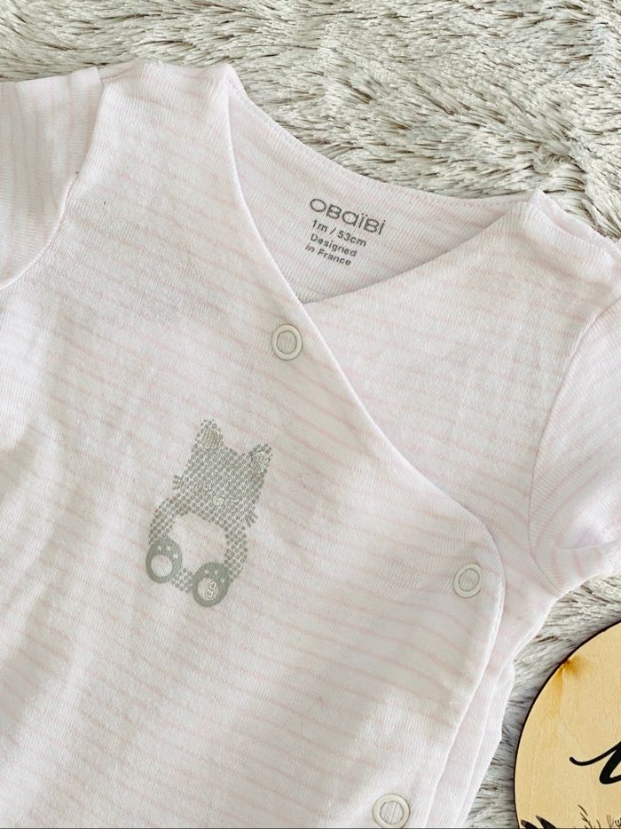 Body Croisé Manches Courtes Obaïbi 1 Mois - photo numéro 2