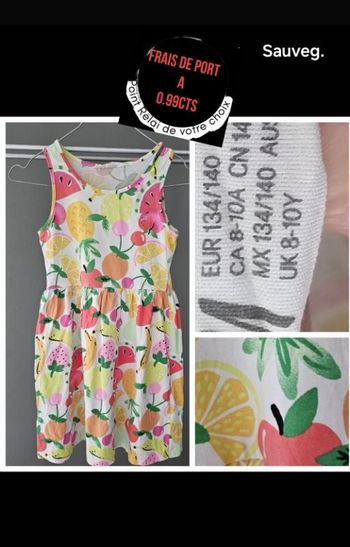 Robe motif fruit  10 ans fille h&m