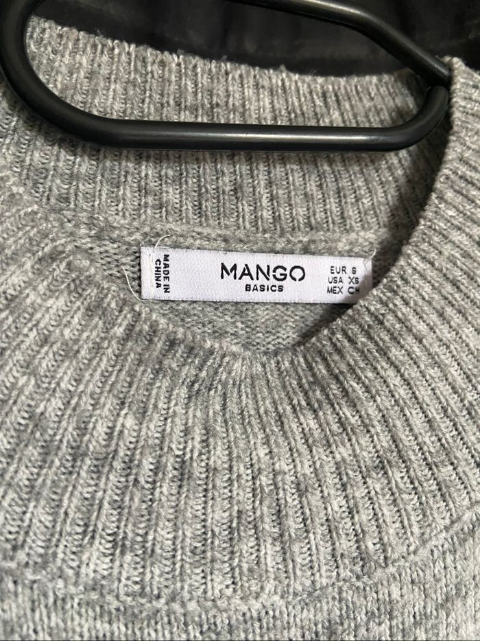 Pull col rond gris chiné - photo numéro 2