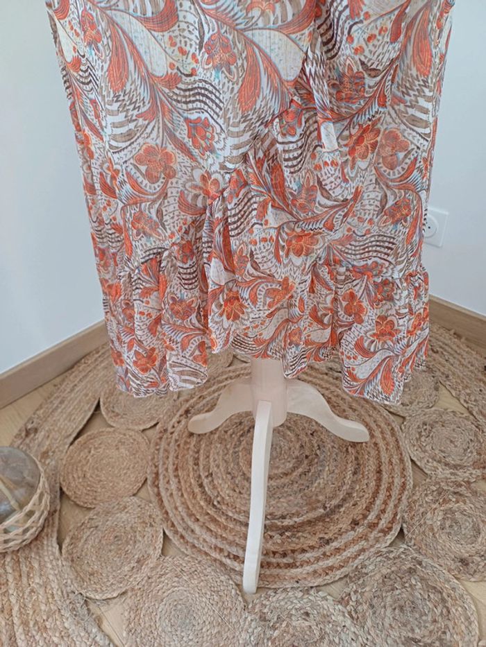 Robe fluide cache-coeur Flamant Rose taille M 38 - photo numéro 6