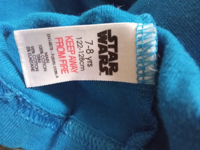 Pull manche longue garçon 7-8  ans star wars motif, bleu jaune, blanc - photo numéro 5