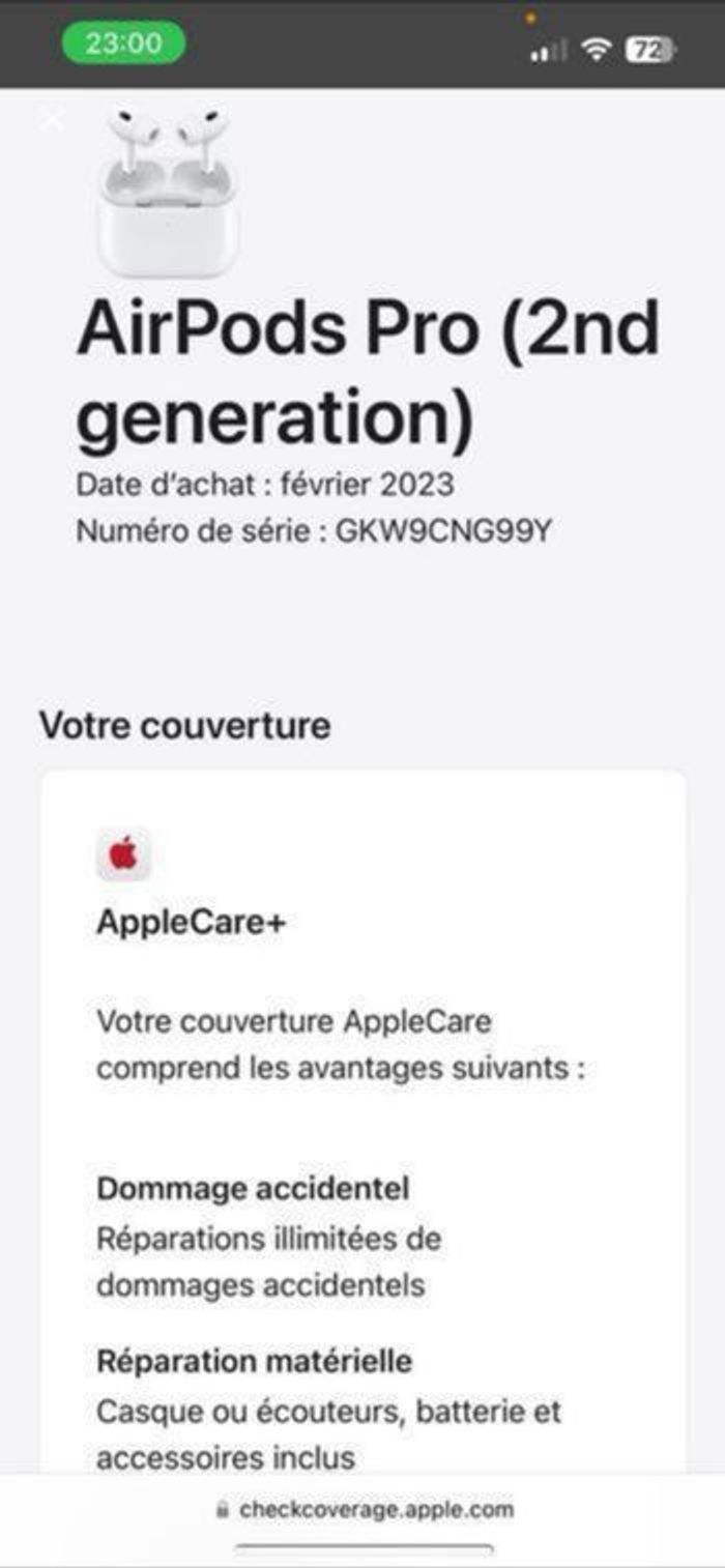 AirPods Pro 2 Apple officiel sous blister