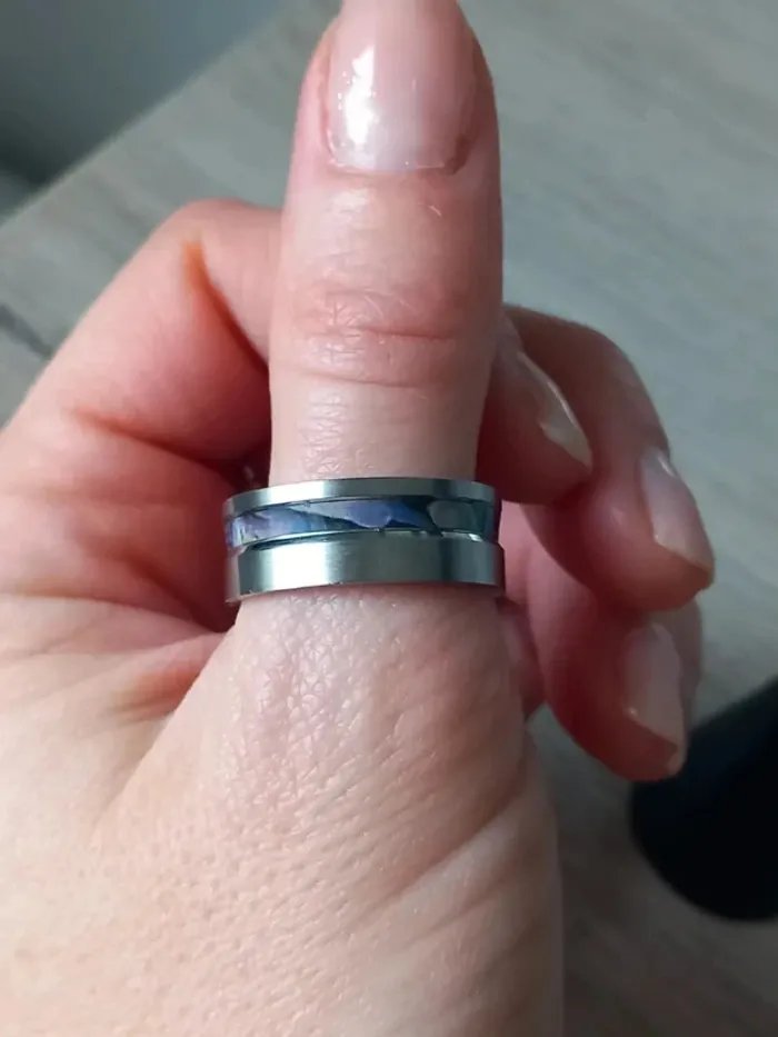 Bague homme acier taille 19 - photo numéro 5