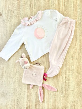 Pyjama & doudou bébé fille