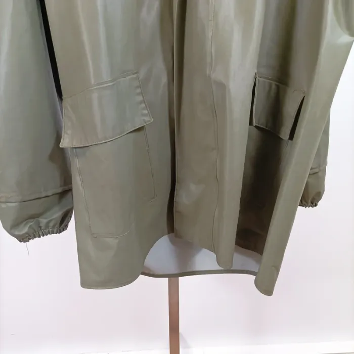 Ciré imperméable vintage vert kaki The Fisher made in France, coupe unisexe, capuche A1367 - photo numéro 3