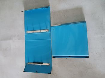 lot de 2 classeurs double bleu avec pression