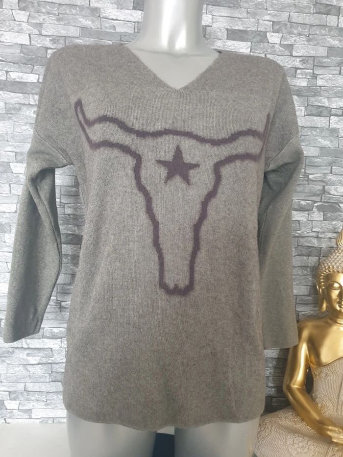 Pull col V Taille Unique