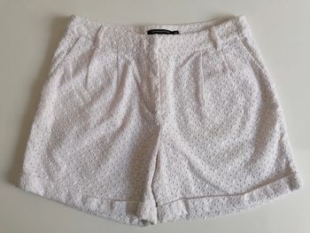 Short blanc dentelle anglaise doublée Monoprix autre ton 38